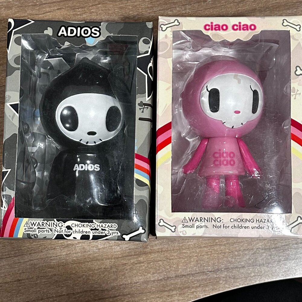 Tokidoki Ciao Ciao and Adios 4.5" Collectible Vinyl Figure Rare with box